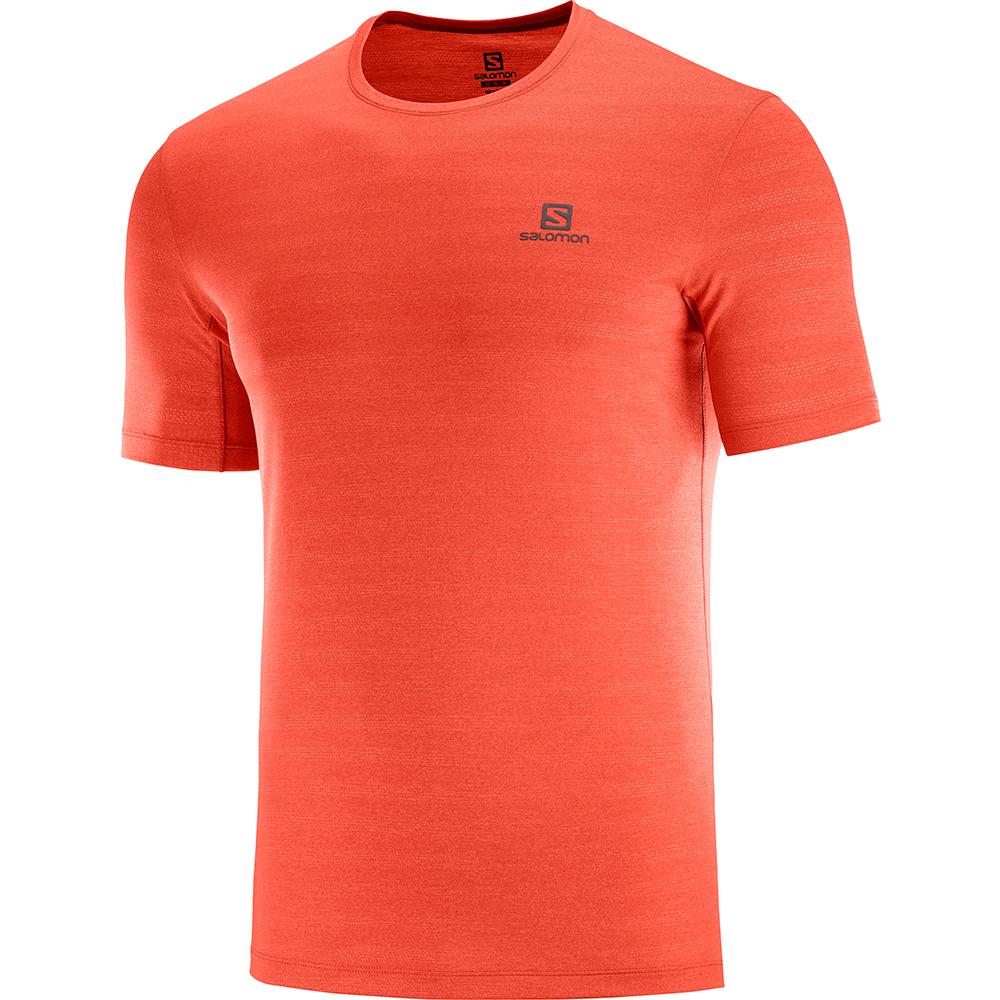 Camisetas Salomon Hombre Rojas Naranjas - Salomon Argentina XA M,536207-NAO